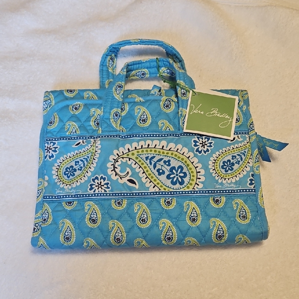 Vera Bradley Blue and Green Paisley Tote